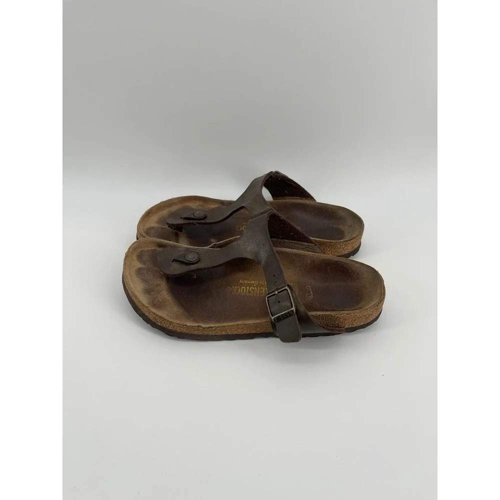 Birkenstock Women's Gizeh Bronze Brown Thong 38 Comfort Sandals Size 7 - Picture 1 of 11